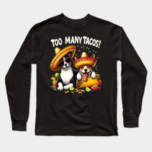 funny cat dog taco Time Cinco de mayo Long Sleeve T-Shirt